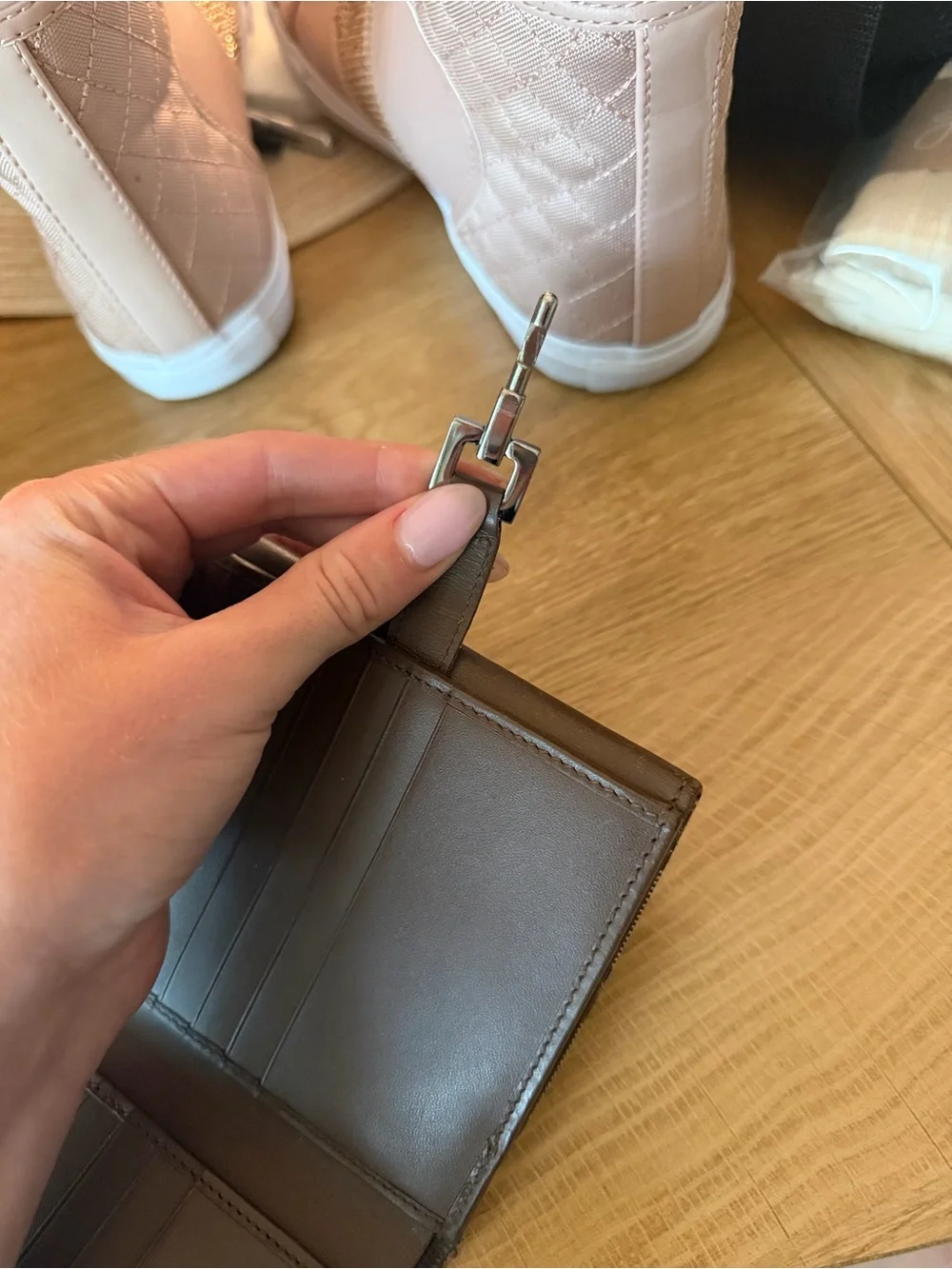 Gucci Brown Monogram Wallet with Silver Hardware